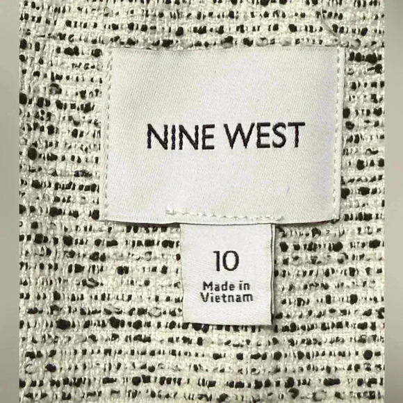 Nine West Black & White Tweed One Button Blazer - Picture 5 of 6